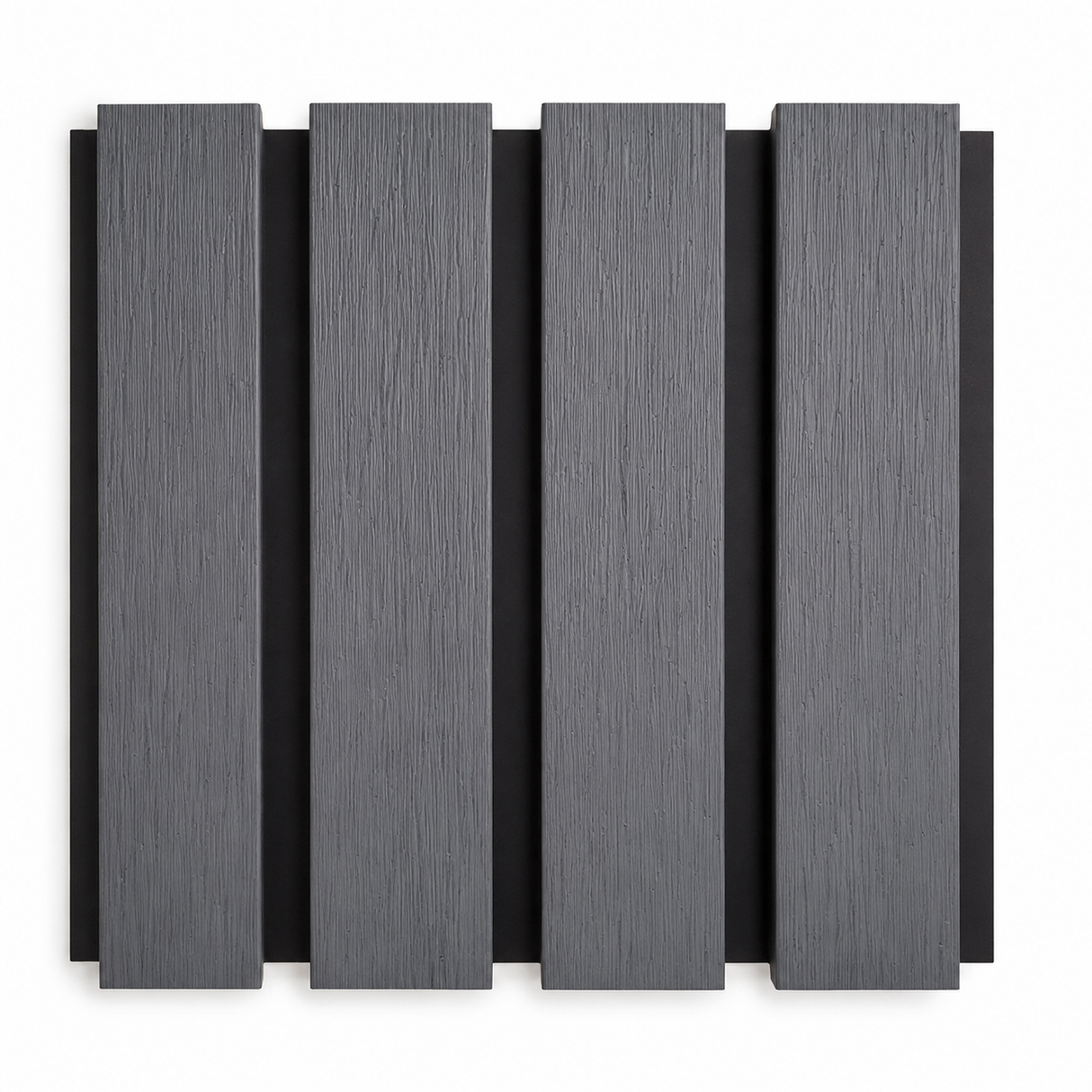 Composite Exterior Slat Wall Cladding - Waterproof, UV-Resistant - Standard Slat - Grey Oak