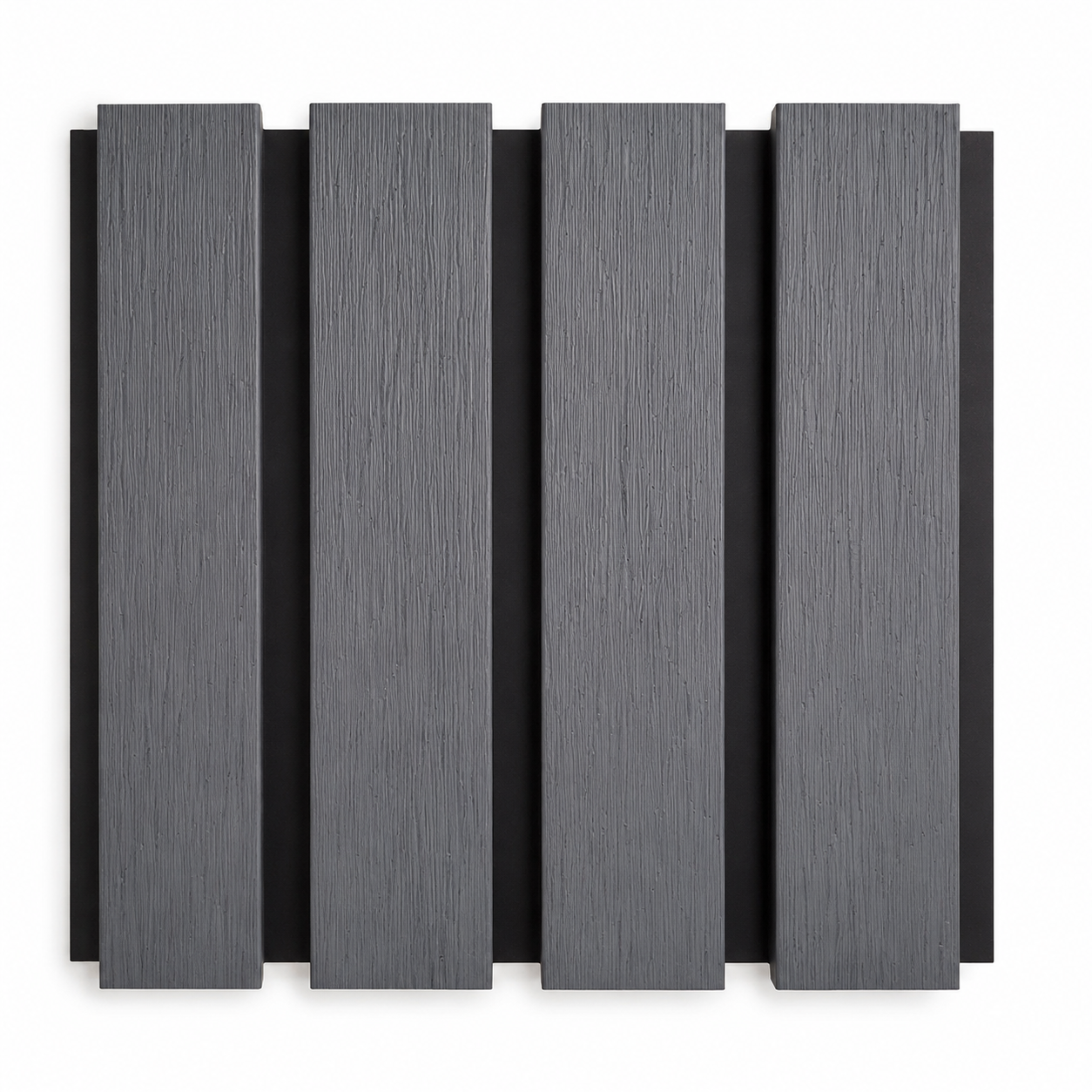 Composite Exterior Slat Wall Cladding - Waterproof, UV-Resistant - Standard Slat - Grey Oak
