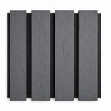 Composite Exterior Slat Wall Cladding - Waterproof, UV-Resistant - Standard Slat - Grey Oak