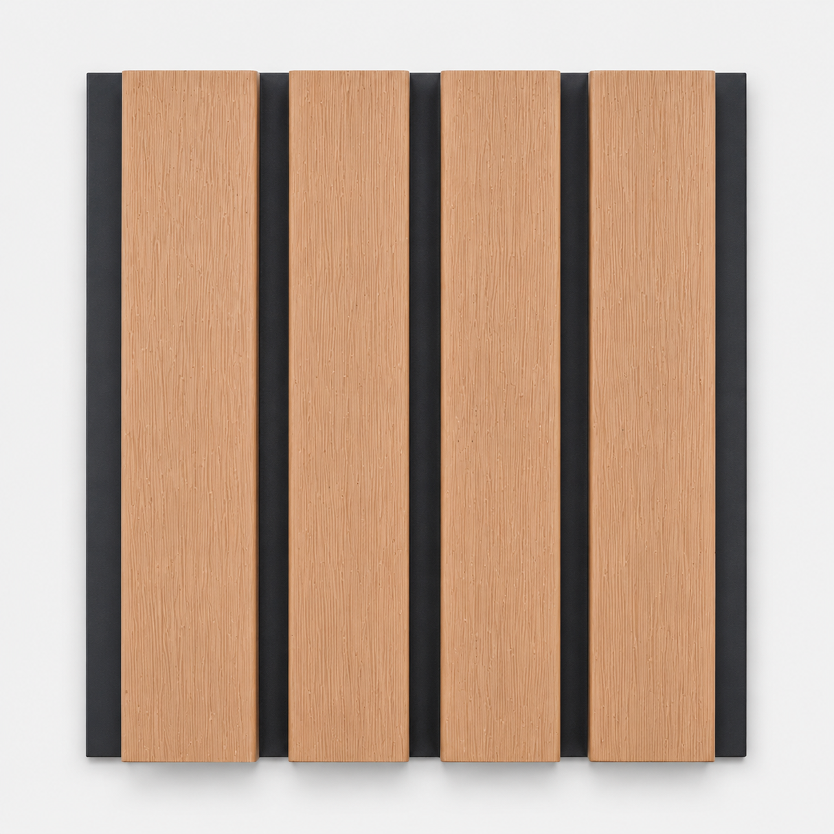 Composite Exterior Slat Wall Cladding - Waterproof, UV-Resistant - Standard Slat - Light Oak