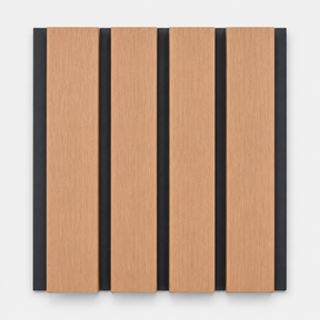 Composite Exterior Slat Wall Cladding - Waterproof, UV-Resistant - Standard Slat - Light Oak