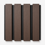Composite Exterior Slat Wall Cladding - Waterproof, UV-Resistant - Standard Slat - Smoked Oak