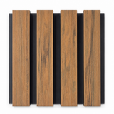Composite Exterior Slat Wall Cladding - Waterproof, UV-Resistant - Standard Slat - Walnut