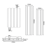 Composite Exterior Slat Wall Cladding - Waterproof, UV-Resistant - Wide Slat