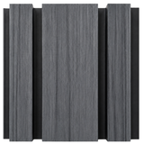 Composite Exterior Slat Wall Cladding - Waterproof, UV-Resistant - Wide Slat - Grey Oak