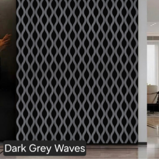 Dark Grey Waves Premium Acoustic Wall Panel