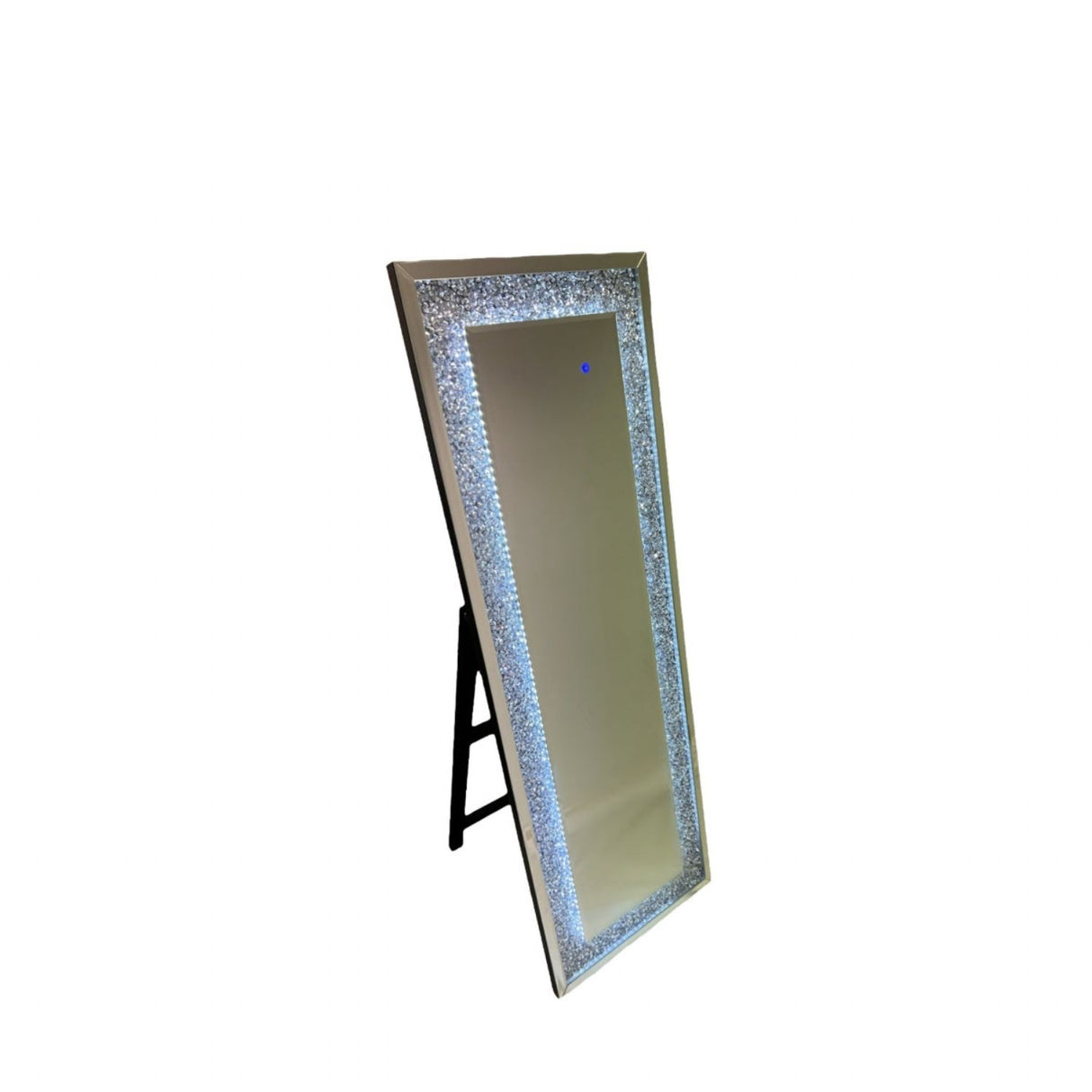 Modern LED Crushed Diamond Frame Full Length Standing Mirror