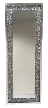 Modern LED Crushed Diamond Frame Full Length Standing Mirror