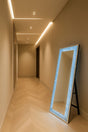 Modern LED Crushed Diamond Frame Full Length Standing Mirror