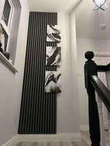 Black Slatted Acoustic Wall Panel 60 x 240cm