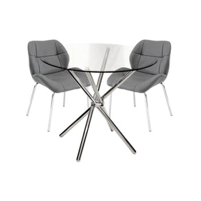 Dinky Grey Bistro Chairs – Set of 2