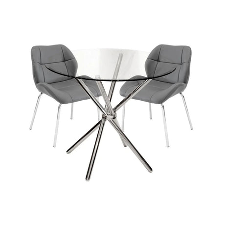 Dinky Grey Bistro Chairs – Set of 2