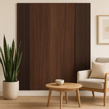 WPC Wall Panels - Wood Effect Flat Wall Panels - 235cm x 40cm (5 pack) - Walnut