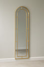 Modern Gold Art Deco Arched Full Length Tall Wall Mirror