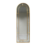 Modern Gold Art Deco Arched Full Length Tall Wall Mirror