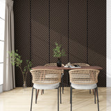 3m Wood Veneer Acoustic Diagonal Slat Wall Panels - 300cm x 60cm (2 pack) - German Wood