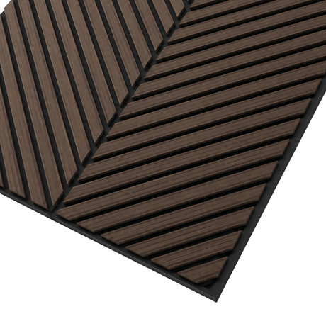 3m Wood Veneer Acoustic Diagonal Slat Wall Panels - 300cm x 60cm (2 pack)