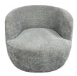 Modern Grey Boucle Swivel Tub Chair with 360 Degree Rotation