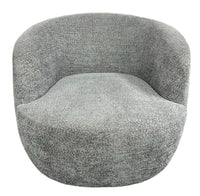 Modern Grey Boucle Swivel Tub Chair with 360 Degree Rotation
