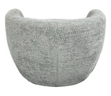 Modern Grey Boucle Swivel Tub Chair with 360 Degree Rotation