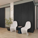 Black Slatted Acoustic Wall Panel 60 x 240cm