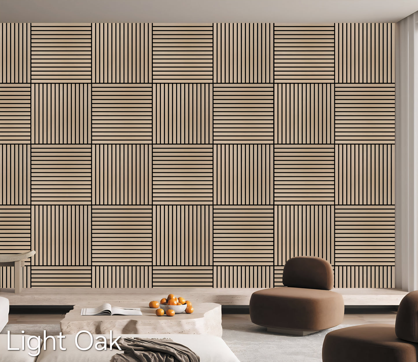 Light Oak Acoustic Wall Tiles