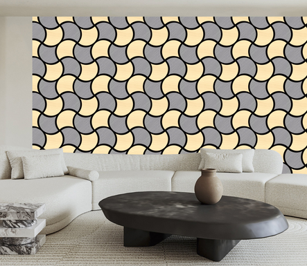 Gold & Grey Mosaic Acoustic Panel