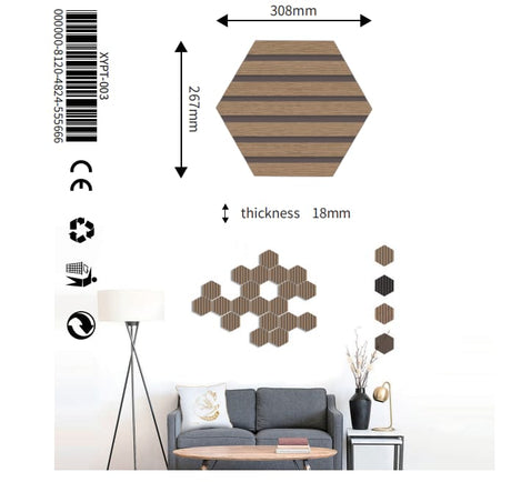 HWP 15A - Oak - Wall Hanging - (1 Carton / 4 pack / 24pcs)