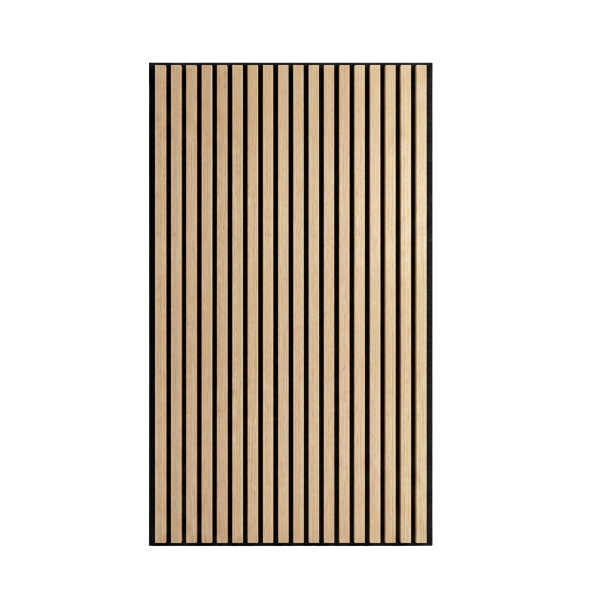 Wood Veneer Acoustic Half Wall Standard Slat Wall Panels - 3-sided - 120cm x 60cm (3 pack)
