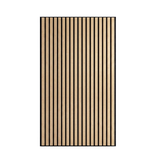 Wood Veneer Acoustic Half Wall Standard Slat Wall Panels - 3-sided - 120cm x 60cm (3 pack)