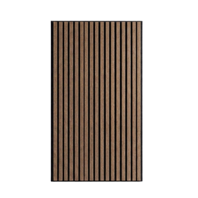Wood Veneer Acoustic Half Wall Standard Slat Wall Panels - 3-sided - 120cm x 60cm (3 pack) - Deep Oak