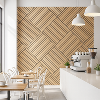 Acoustic Pattern Wall Panels - Square - 60 x 60cm (4 pack) - Premium Oak