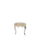 Luxury Plush Mink Velvet Bench with Chrome Italian Style Legs 130cm