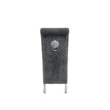 Luxury Dark Grey Velvet Dining Chair with Lion Knocker and Chrome Legs