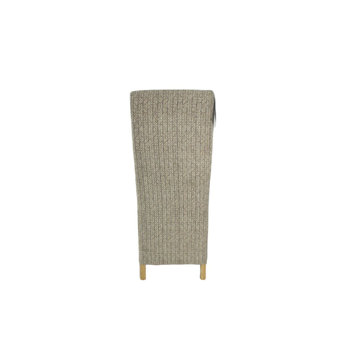 Modern Mixed Brown Fabric Dining Chair with Oak Legs