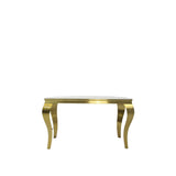 Luxury White Marble Effect 1.2m Console Table with Gold Metal Frame