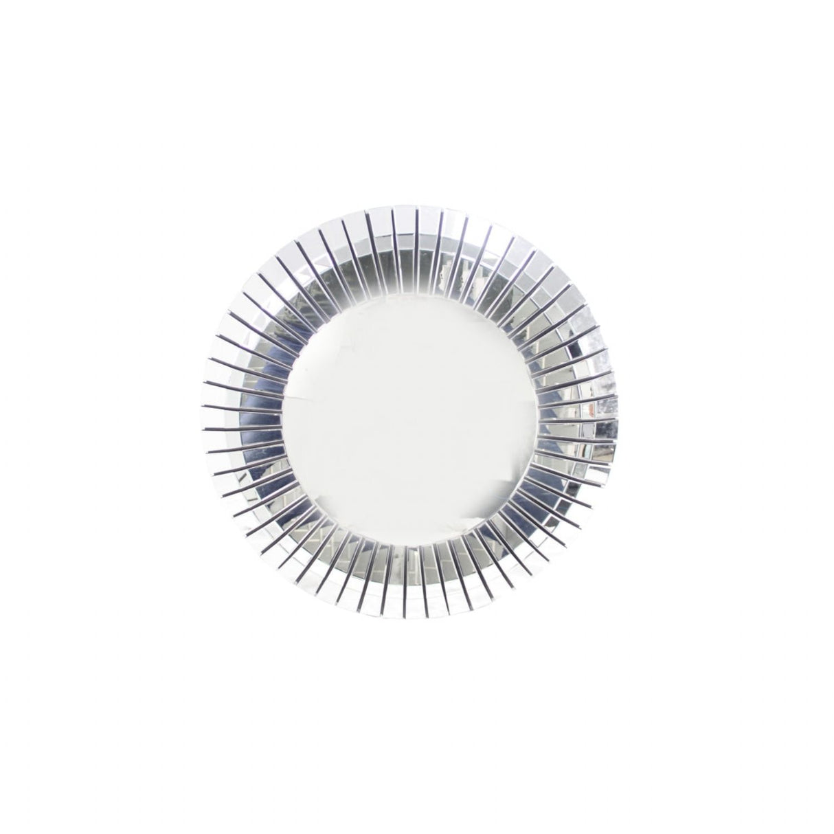 Luxury Round Decorative Wall Mirror with Partitioned Mirrored Border