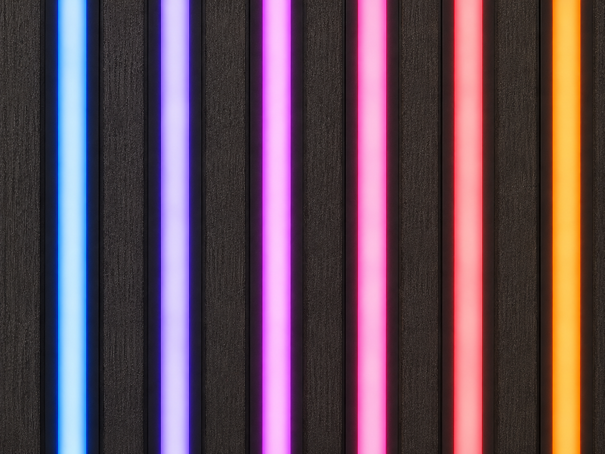 Wall Panel LED Lighting 01 - Black Trim Multi-Colour