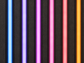 Wall Panel LED Lighting 01 - Black Trim Multi-Colour