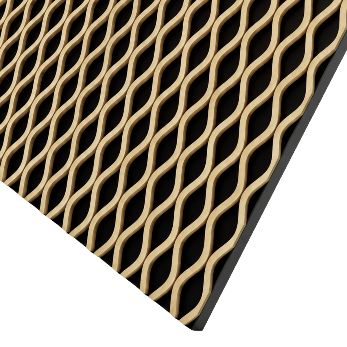 Wood Veneer Acoustic Lattice Wall Panels - 30cm x 240cm (2 pack) - Spanish Wood