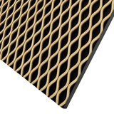 Wood Veneer Acoustic Lattice Wall Panels - 30cm x 240cm (2 pack) - Spanish Wood