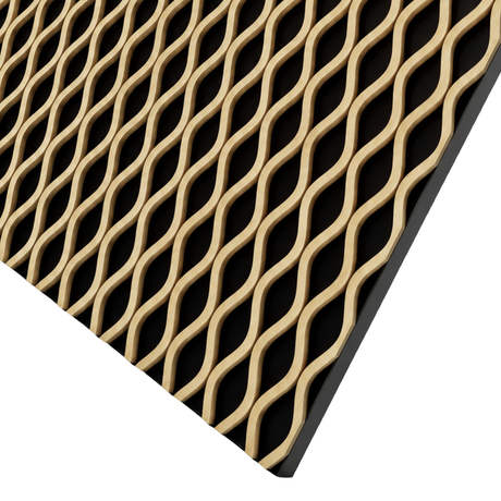 Wood Veneer Acoustic Lattice Wall Panels - 30cm x 240cm (2 pack) - Spanish Wood