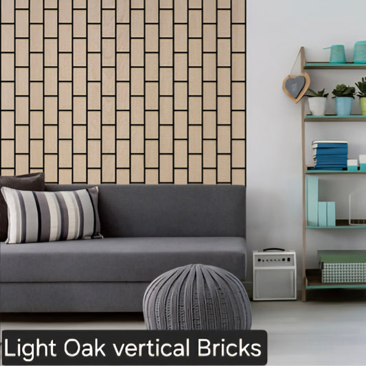 Light Oak Brick Premium Acoustic Wall Panel