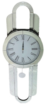 Mirrored Art Deco Pendulum Wall Clock with Roman Numeral Dial