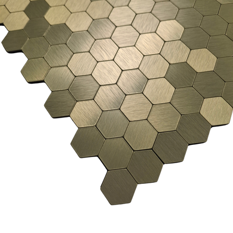 Self Adhesive 3D Mosaic Wall Tiles - Mini Hexagon - 30cm x 30cm (10 pack)