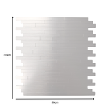 Self Adhesive 3D Mosaic Wall Tiles - Brick - 30cm x 30cm (10 pack)