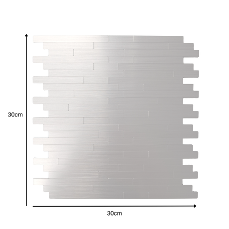 Self Adhesive 3D Mosaic Wall Tiles - Brick - 30cm x 30cm (10 pack)