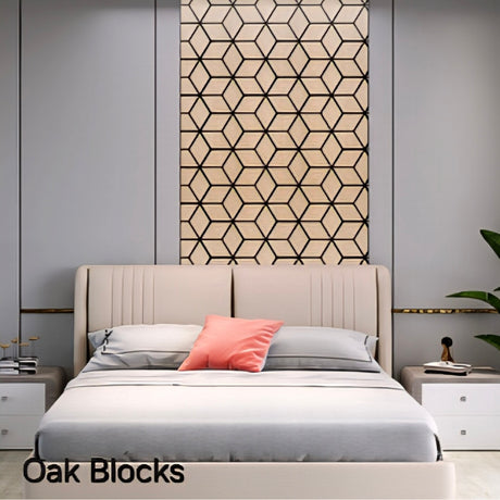 Oak Blocks Premium Acoustic Wall Panel