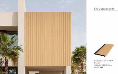 Oak Composite Slat Outdoor Panel 290cm