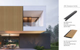 Dark Oak Composite Slat Outdoor Panel 290cm